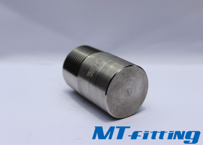 3 Inch ASTM A182 F347 Stainless Steel 2000LBS Round Head Plug With Treaded End, SSFHPF16