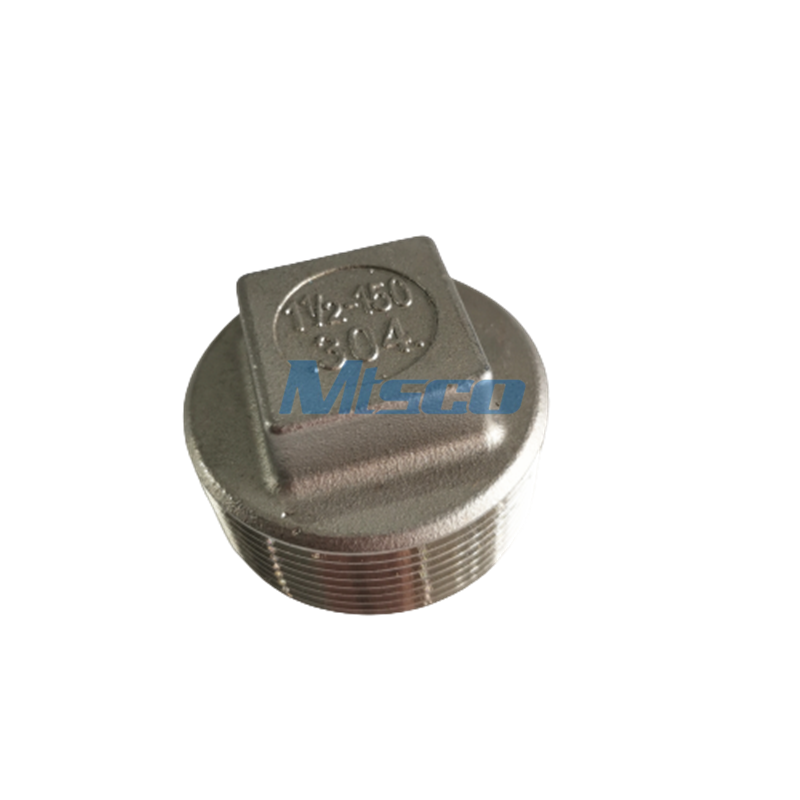 ASTM A351 304 316 Stainless Steel Square Plug Casting Pipe Fittings, 