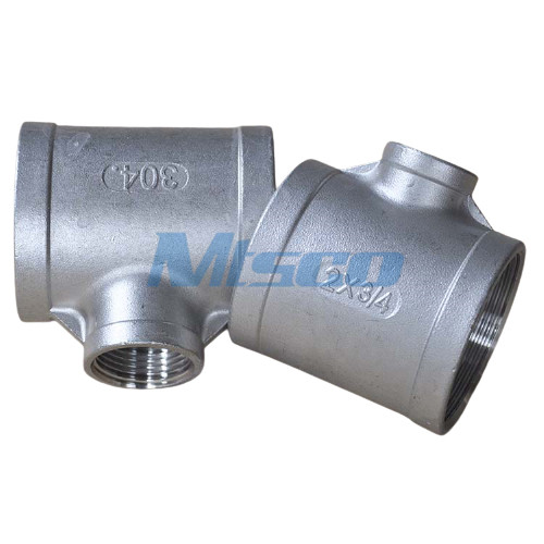 ASTM A351/A351M 150PSI 316 متساوي/مخفض TEE 2 بوصة NPT صب الفولاذ المقاوم للصدأ, 