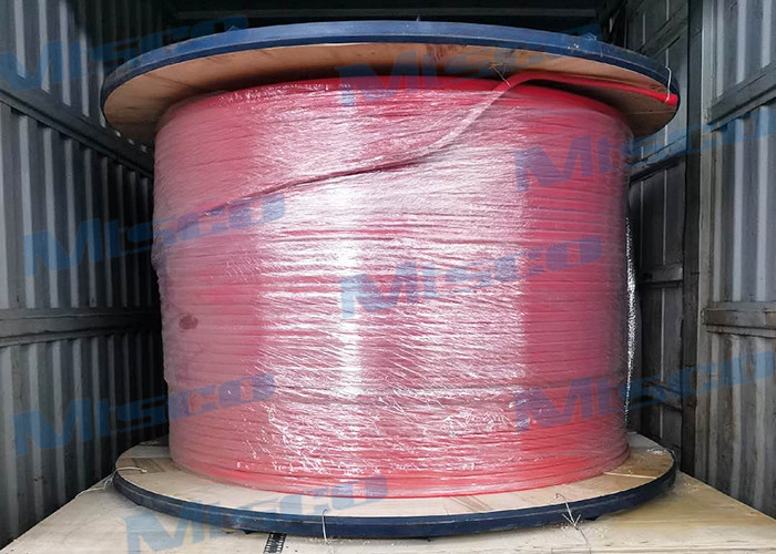 ASTM B704 UNS N08825 خط إمداد مثبط حقول النفط الملحوم مع تغليف PVDF, SSSLCT04