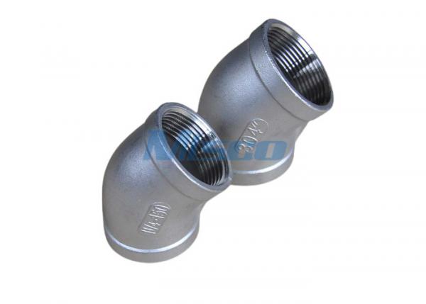 NPT 45° Elbow Casting SS Pipe Fitting For Water Transportation