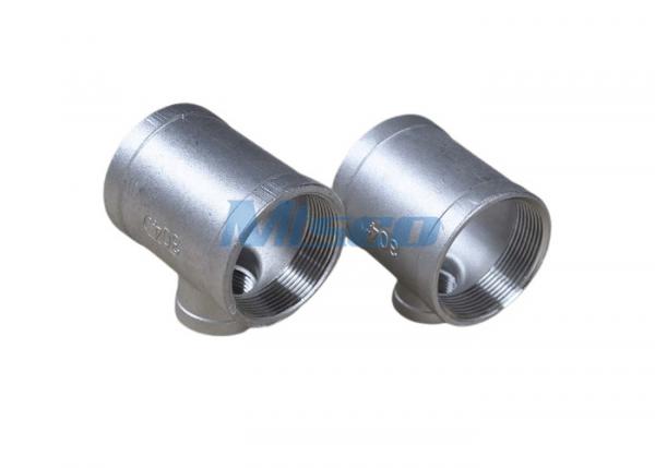 TEE 2 بوصة BSP 150PSI CF8 / 304 سطح تلميع من الفولاذ المقاوم للصدأ